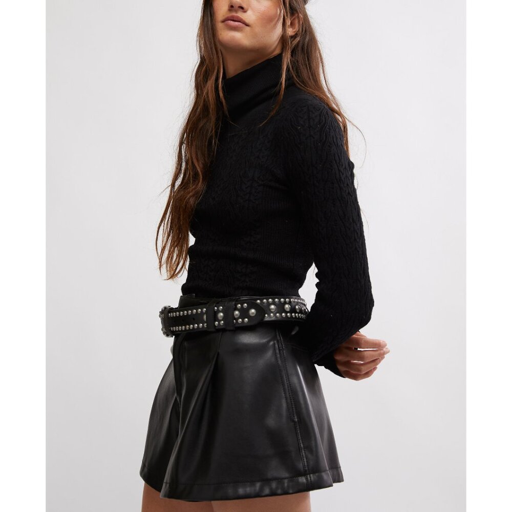 FREE PEOPLE Maddie Turtleneck / Black - Picture 2 of 6